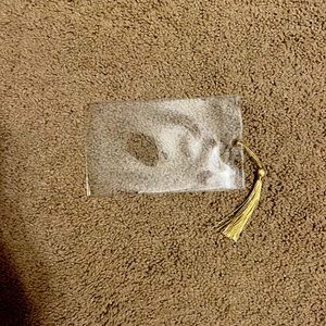 Wedding Decorations. 125 Wedding Photo Booth 4x6 bookmarks with gold tassels.